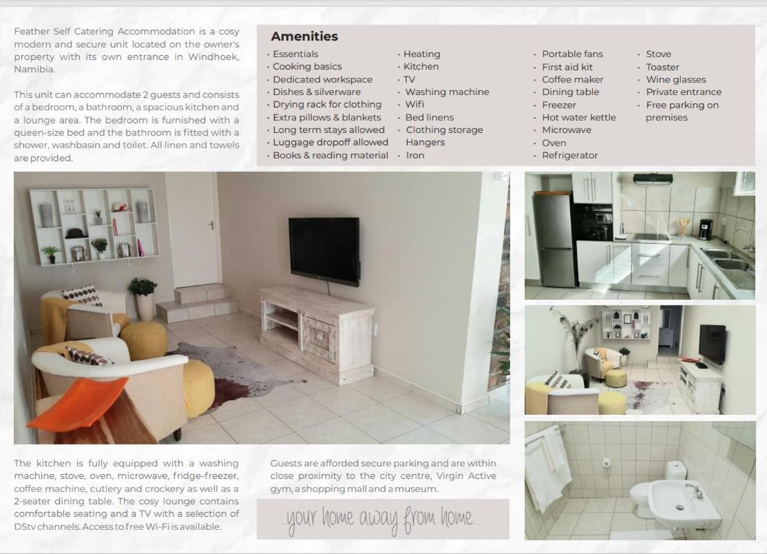 Feather Self Catering Accommodation Windhoek Exterior foto